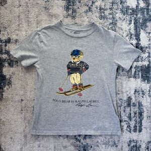 Ralph Lauren Gray Kids T-Shirt with Polo Bear